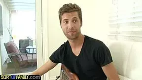 Huge-Tits Cougar Seduces Taboo Stepteen with Fingering and Masturbation