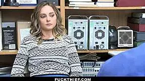 Blonde Thief Fucked Hard by Security Officer