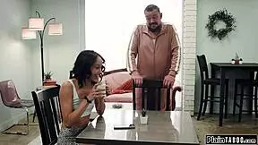 Big tit cougar seduces her straight girlfriend.