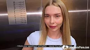 picked up this sexy teen in the elevator for instant hardcore fucking