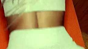 Tease her narrow ass with dry humping and cum on yoga pants?