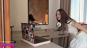 Sexy Brunette In Stockings Sucks Cock And Fucks New Boyfriend