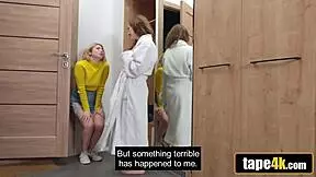 Heartbroken Russian woman joins friend and husband for a gathering