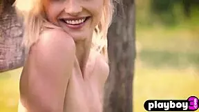 stunning blonde chick with nice small 18+ tits zazie passion posed outdoor