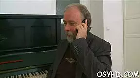 Young Hottie Licked By Old Boy In Hardcore Russian Session