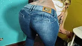 Excited Teen Massages Stepmom's Huge Brazilian Ass, Unaware Father is Coming