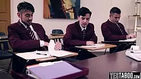 Horny Students Gangbang Huge Tits BBW Mature Teacher In Classroom