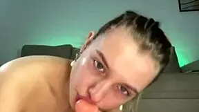 Squirting And Sloppy Deepthroat With Big Natural Tits, Monster Cock, And Toys