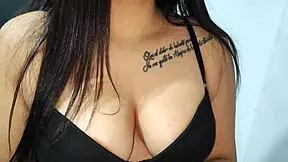 Beautiful Colombian brunette from Medellín with tattoos and nice tits swallows my cock, gives a Russian blowjob, we fuck, and she gets facial cumshot
