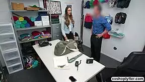 Brunette Teen Angelica Cruz Fucked Hard for Shoplifting
