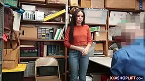 Cute brunette shoplifter teen 18+ caught and punish fucked