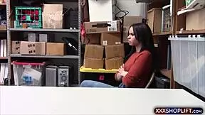 Cute brunette shoplifter teen 18+ caught and punish fucked