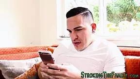 Cute teen 18+ giving intense blowjob to cougar