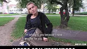 Natural Blonde Czech Girl Is Picked Up For Public Sex