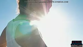 Hot big natural tits teen brunette willa prescott outdoor striptease