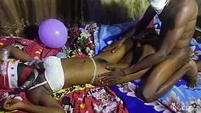 Overwhelming joy fills me as I surprise my ex boyfriend by offering my wet pussy as a christmas gift, leading to hard fucking