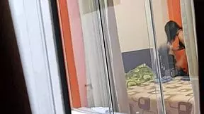 MI VECINA COLOMBIANA FOLLANDO CON SU NOVIO VOYEUR