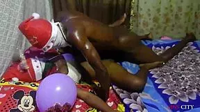 Overwhelming joy fills me as I surprise my ex boyfriend by offering my wet pussy as a christmas gift, leading to hard fucking