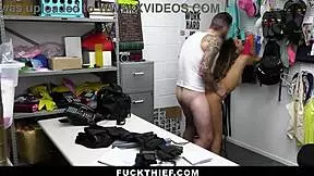 Officer Teaching The Shoplifting Babe A Lesson She Wont Forget Anytime Soon - Fucktheif