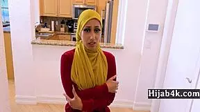 In the gym, shy Muslim girl Kira Perez rides her personal trainer passionately.