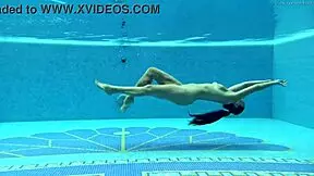 Hungarian Naked Sazan Cheharda Swims Teasingly In Pool!