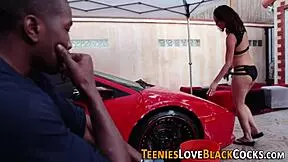 young brunette teen in high definition interracial scene