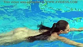 Hungarian Naked Sazan Cheharda Swims Teasingly In Pool!