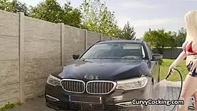 Busty Bikini Gf Wants Dick After Soapy Car Wash