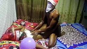 Overwhelming joy fills me as I surprise my ex boyfriend by offering my wet pussy as a christmas gift, leading to hard fucking