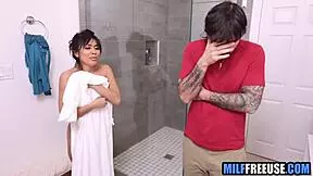 Freeuse stepmom helping stepson study with some fun