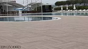 Latex Flexi Doll In Outdoor Fetish Scene With Brunette Teen