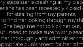 Disciplining my step-sister for stealing my stuff