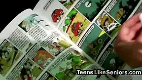 Old Guy Pounds Teen Outdoors