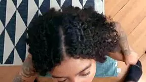 Tattoo Brazilian Amateur Slut Sucks a Dick in Her Bikini and High Heels