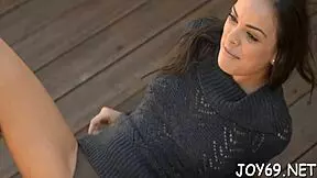 Legal age teen inserts fingers into wet pussy during solo masturbation