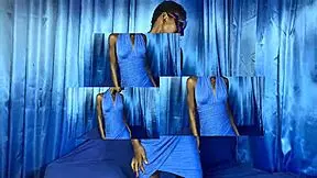 abena passionately showing her slim body in an erotic dance, feeling the rhythm deeply