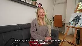 a special lesson with a student ended with rough sex and eating cum from a condom