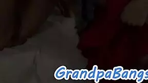 Inked Teen Amateur Rides Pensioner's Cock