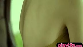 Does this petite Arab babe reveal her small tits and bubble butt?