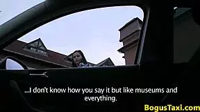European Amateur Teen Bent Over in Taxi Doggystyled by Driver, Spied on by Neighbors