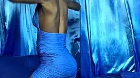 abena passionately showing her slim body in an erotic dance, feeling the rhythm deeply
