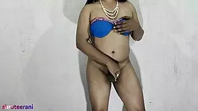 Blue Bikini Part 3 - Crossdressing By Indian Shemale