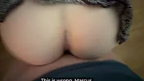 Step son discovers stepmother stuck under the bed and helps her passionately