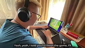 Step son discovers stepmother stuck under the bed and helps her passionately