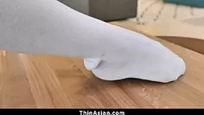 Tiny Asian Slut Drips With Anticipation Gets Pounded With A Big Cock And Squirts Everywhere - Thinasian