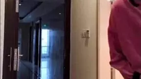 Watch this Asian ladyboy masturbate her dick, flash it to the woman, and cum hard.