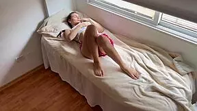 Stepbrother caught me masturbating and fucked me to orgasm