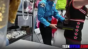 young cheerleader punished with rough fucking for shoplifting