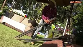 young latina brunette hottie rides big black cock hard in bedroom