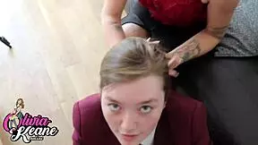 stepmum teaches student to suck cock